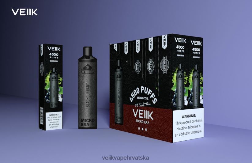 VEIIK Micko Era 4500 udisaja jednokratno 30 mg crni ribiz X8XLL49 | VEIIK Airo Pod Kit