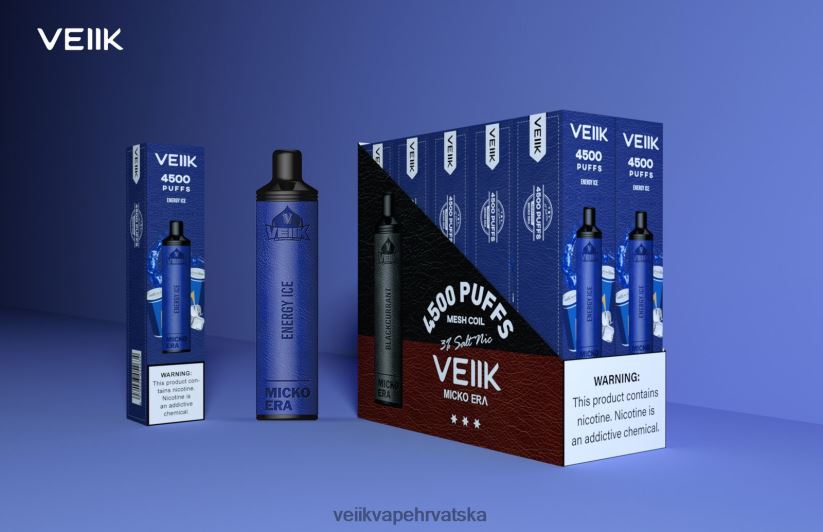 VEIIK Micko Era 4500 udisaja jednokratno 30 mg energetski led X8XLL47 | VEIIK E Liquid