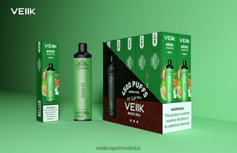 VEIIK Micko Era 4500 udisaja jednokratno 30 mg led od guave X8XLL42 | VEIIK Vape Zagreb