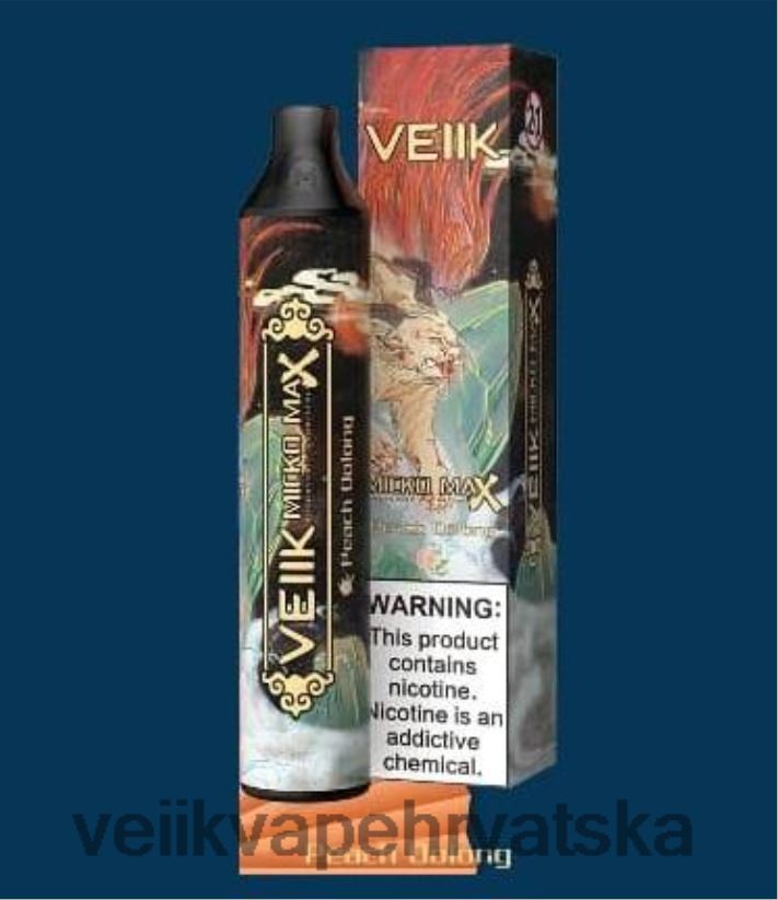 VEIIK Micko MAX jednokratni vape 1500 dimova breskva oolong X8XLL451 | VEIIK Vape Hrvatska