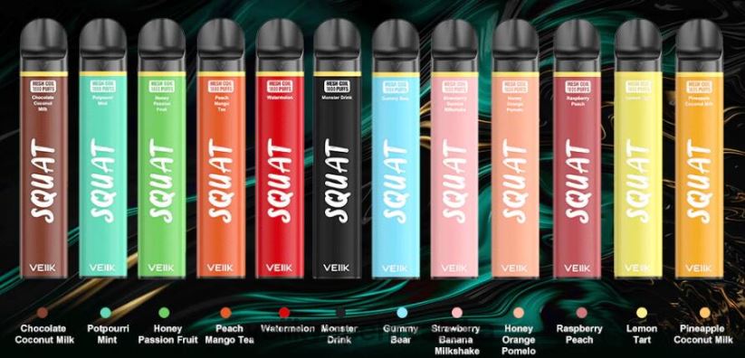 VEIIK Squat Mesh Jednokratna vape olovka za 1800 udisaja 10 kom više okusa X8XLL454 | VEIIK Vape Price